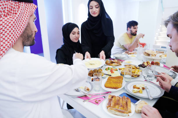 istock muslim family having a Ramadan feast 1223544022