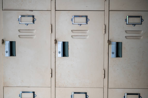 istock Close-up cabinet for storing old style office documents 1223546548