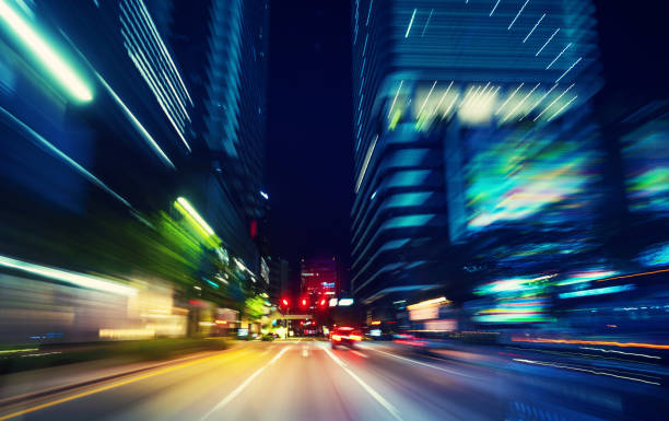 istock Abstract city lights Miami 1223548718