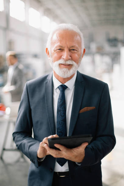 istock Handsome businessman in factory. 1223549287
