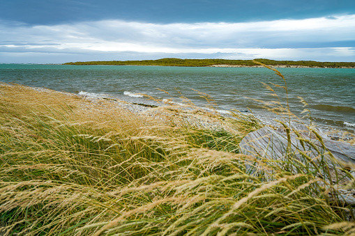 Beautiful sandy beach and turquoise sea, north of Luskentyre on the Isle of Harris