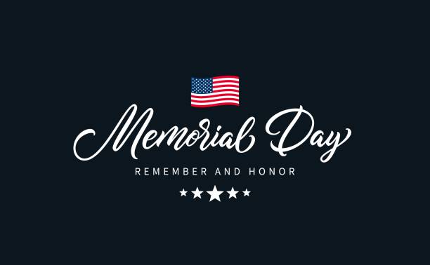 ilustraciones, imágenes clip art, dibujos animados e iconos de stock de texto del día de los caídos. - feriados en memoria de la guerra