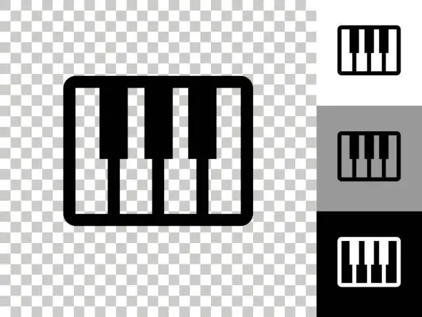 Vector illustration of Keyboard Icon on Checkerboard Transparent Background