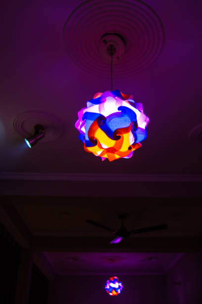 istock Happy Diwali - colorful decorating LED light for diwali  during diwali celebration 1223562074