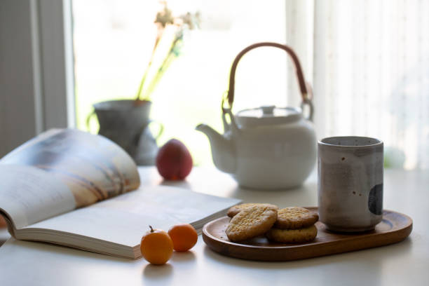 home baked wholewheat cookies and afternoon tea