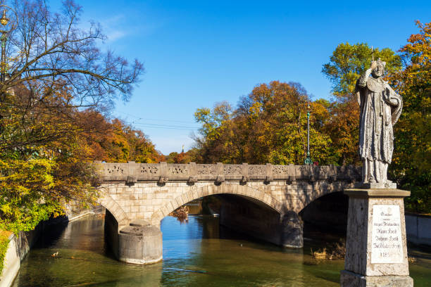 istock Embankment of river Isarl, Munich, Germany 1223563869