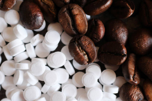 istock Sweetener in tablets and coffee beans, artificial sweetener 1223570816