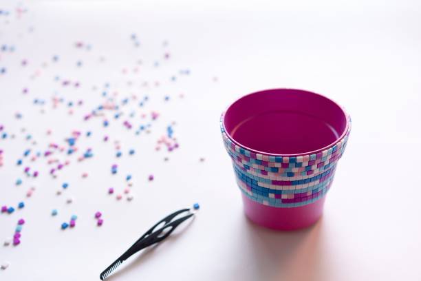 istock High Angle View Of Mosaic Pot On Table 1223572394