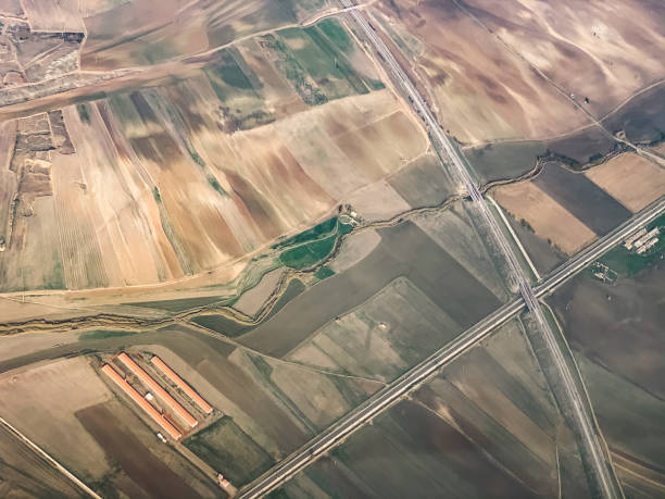 istock High Angle View Of Agricultural Landscape 1223574247