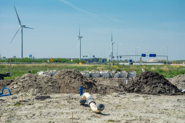 istock Groundwork for new residential district during lockdown 1223577601