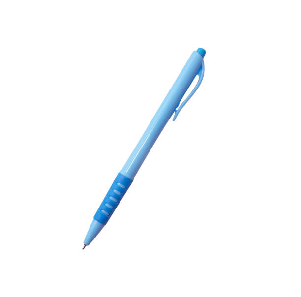 istock Blue ballpoint pen isolated on white background 1223577874