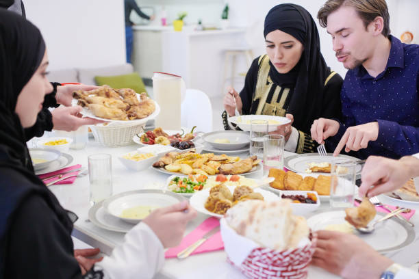 istock muslim family having a Ramadan feast 1223581502
