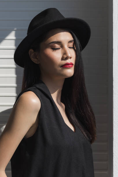 istock Asian model woman standing and posing. 1223585854