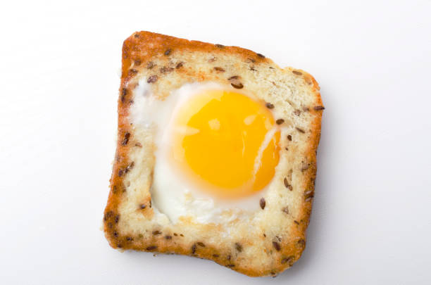 istock Egg in the basket on the white background.Tatsy breakfast in the morning 1223590265