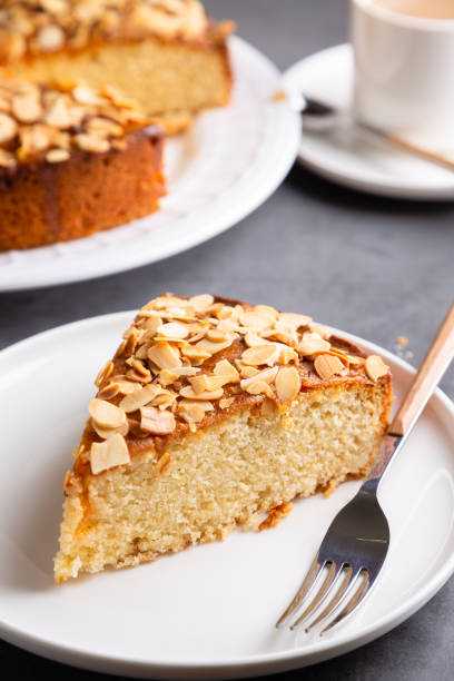 istock Almond and lemon cake wedge ready to eat 1223594052