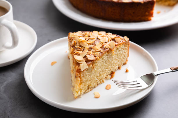 istock Almond and lemon cake wedge ready to eat 1223594070