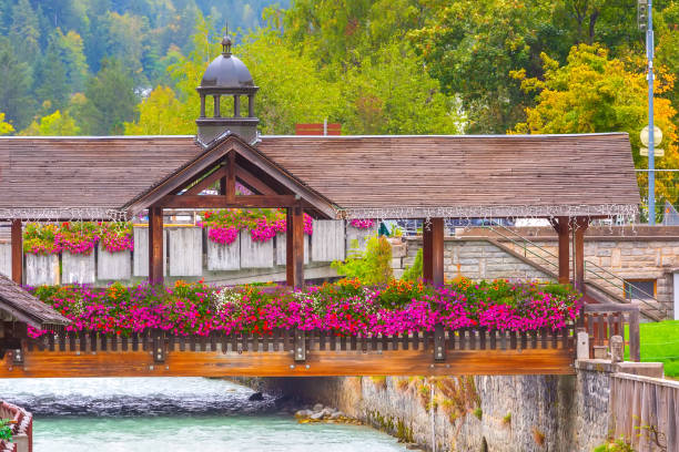 istock River Arve bridge in Chamonix, France 1223597207