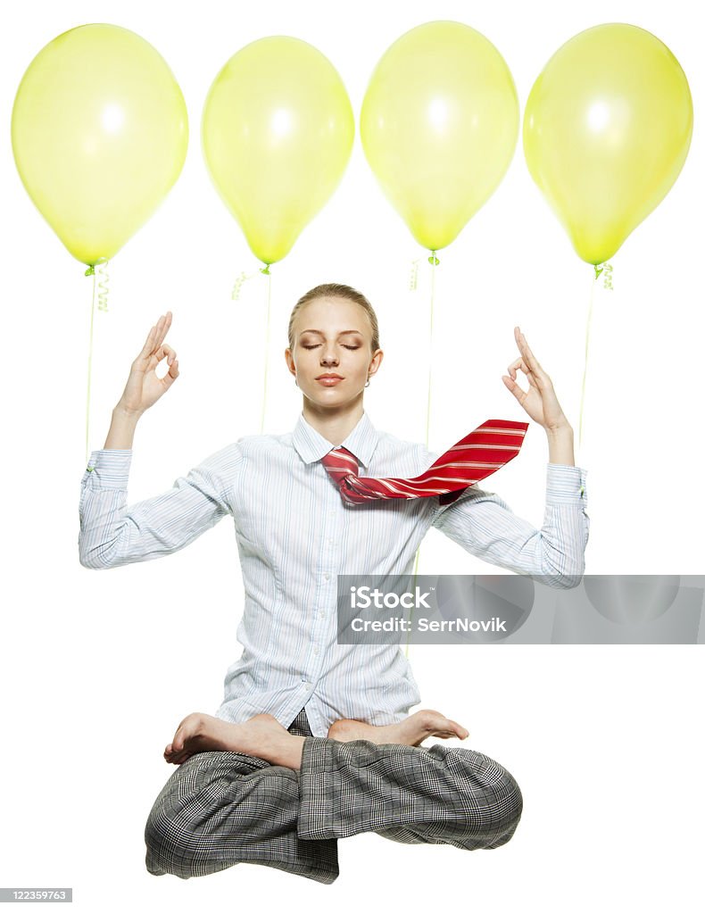 Fácil meditación en el trabajo - Foto de stock de Adulto libre de derechos