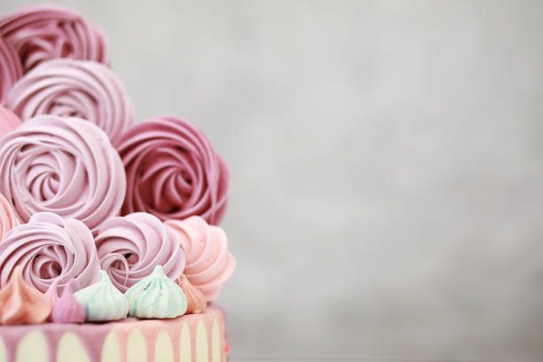 istock Beautiful festive cake biscuit with different creams 1223598039