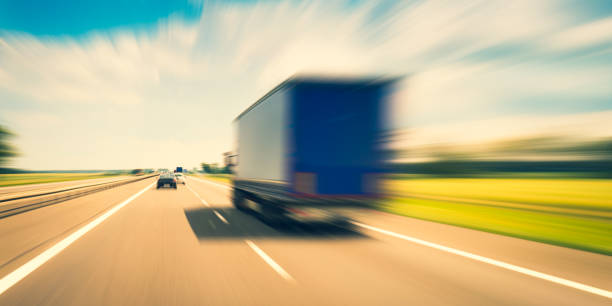 istock Truck on a highway 1223600490