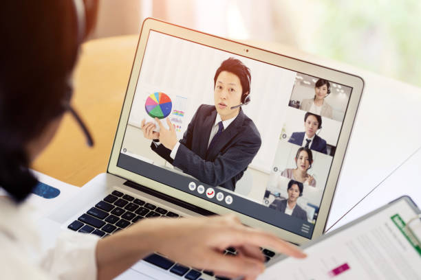 istock Video conference concept. Teleconference. Telemeeting. Webinar. Online seminar. e-Learning. 1223605834