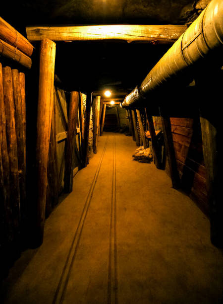 istock underground mining tunnel of diamond mine in South Africa 1223610014