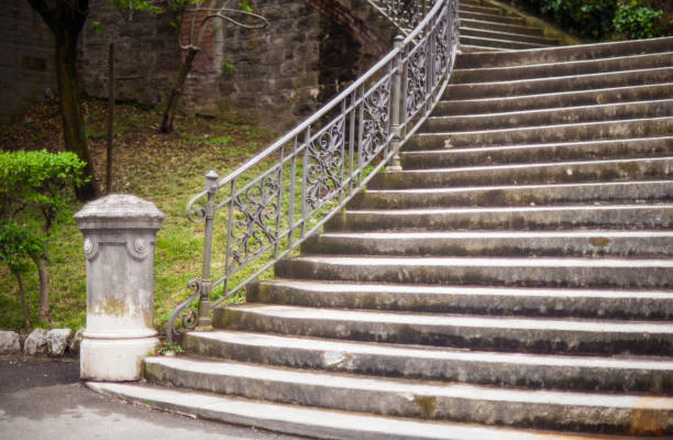 istock View of an old staircase in Trieste 1223610175