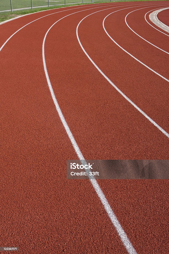 Corsia di pista di atletica - Foto stock royalty-free di Atletica leggera