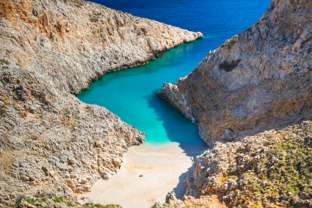 istock Beautiful Seitan limania beach on Crete 1223614306