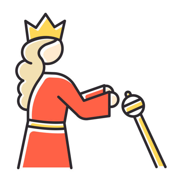 Queen Esther Bible story color icon. Persian queen in crown. Religious legend. Christian religion, holy book scene plot. Old Testament Biblical narrative. Isolated vector illustration Queen Esther Bible story color icon. Persian queen in crown. Religious legend. Christian religion, holy book scene plot. Old Testament Biblical narrative. Isolated vector illustration esther bible stock illustrations