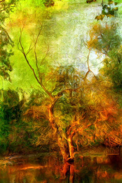 istock Oil landscape painting 1223618122