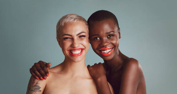 istock Two female models with short hairstyle 1223618889