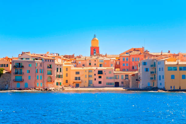 View of Saint-Tropez, French Riviera, France stock photo