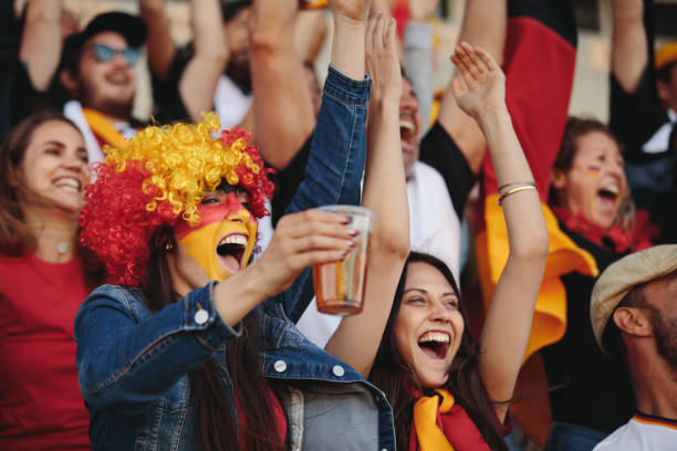 istock Excited German fans celebrating their team's victory 1223619636