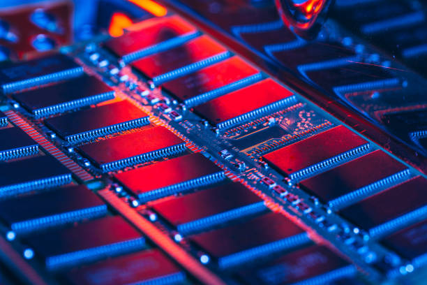 computer random access memory ram close up - random access memory foto e immagini stock