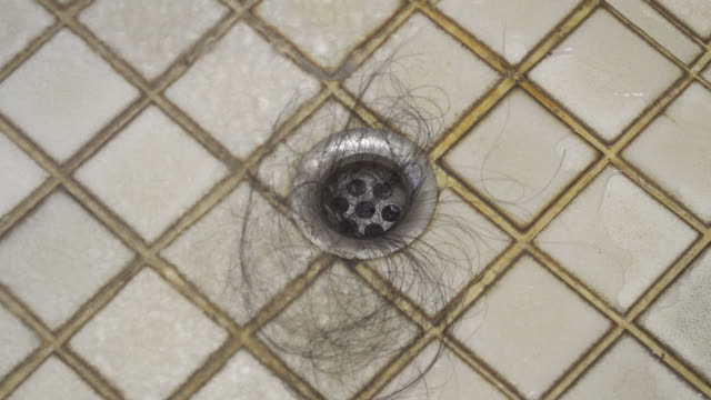 Bunch of hair clogs bathroom tub