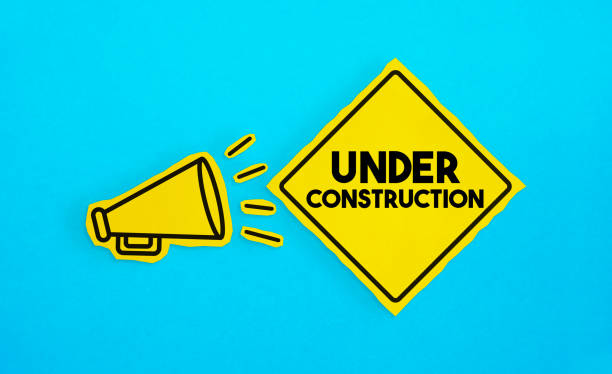 istock Megaphone drawing on the cut yellow paper makes 