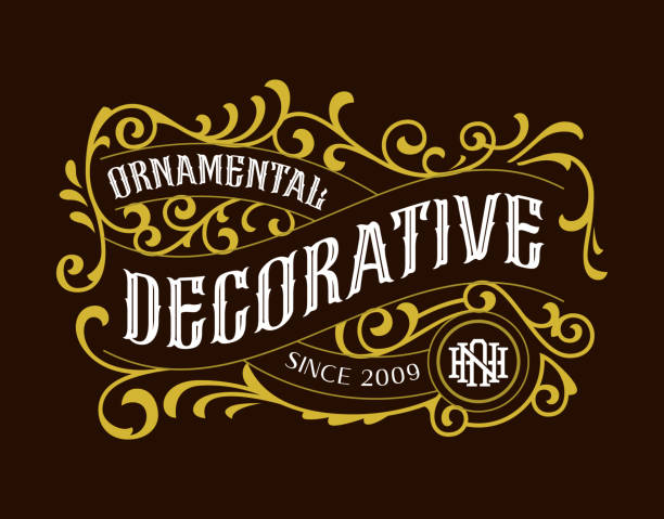 винтаж декоративные значки классический лейбл hipster логотип дизайн элемент - frame ornate old fashioned shield stock illustrations