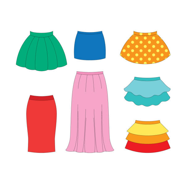 istock set of skirts for girls on white background 1223631018