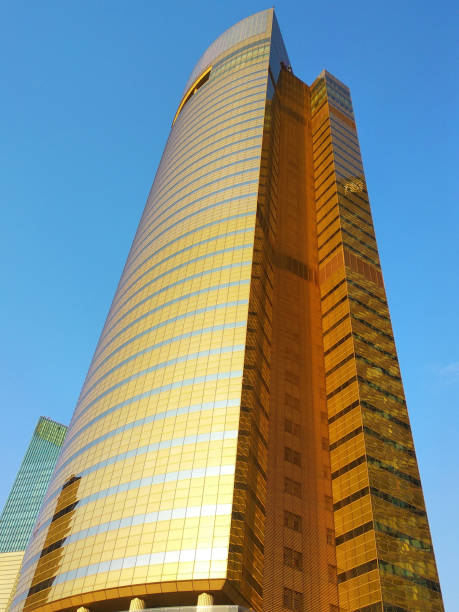 istock Golden building under sunny day in Shanghai 1223636417