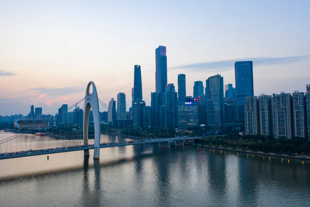 istock Guangzhou skyline in the evening 1223638215