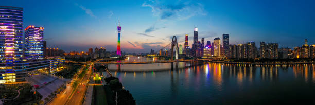 istock Guangzhou skyline in the evening 1223645150
