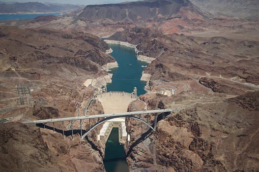 High Angle shot of The Hoover Dam