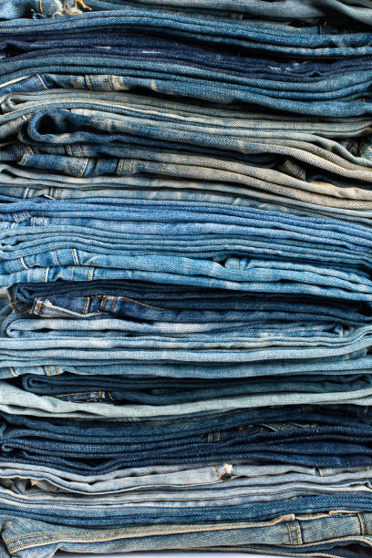 istock Blue denim jeans texture banner with copy space for text design background. Canvas denim fashion texture 1223650585