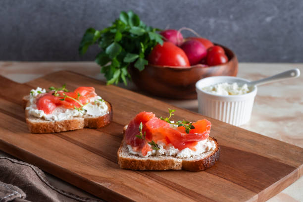 istock Sandwiches with cottage cheese 1223652607