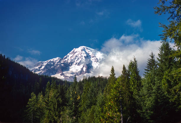 Mt Rainier NP - Snow & Clouds - 1983. Scanned from Kodachrome slide.