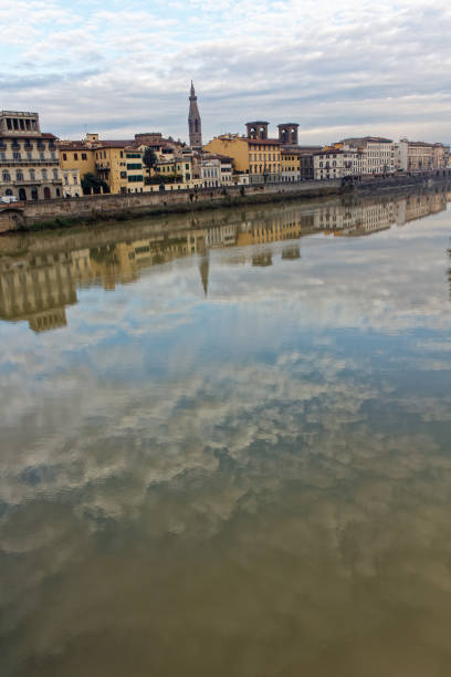 istock Buildings and reflections on Arno river in Florence firence Italy; 1223654084