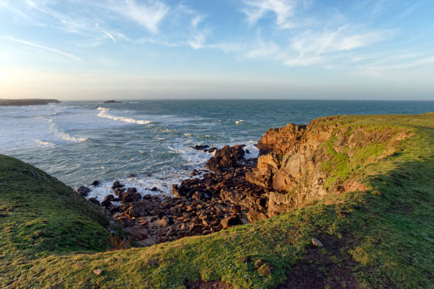 istock Waves and foam on the Quiberon wild coast 1223655338