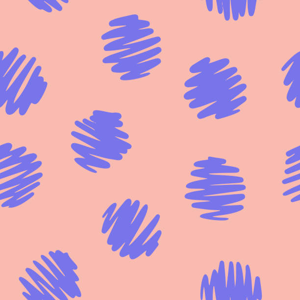 Polka dot seamless pattern. Polka dot seamless pattern. Decorative hand drawn circles. Simple graphic background. cute entertainment stock illustrations