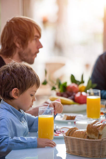 istock Family having breakfast on quarantine days at home 1223662012